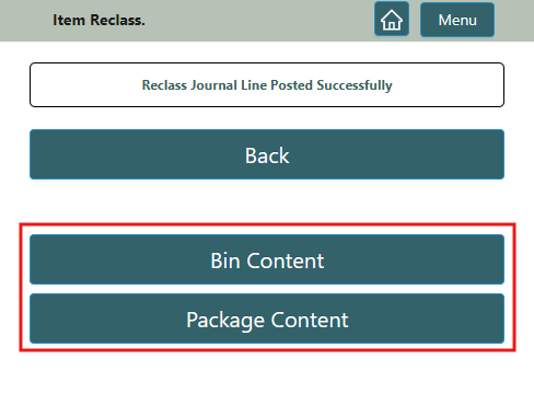 Item Reclass.