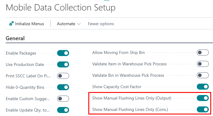 Manual Flushing in MDC Setup